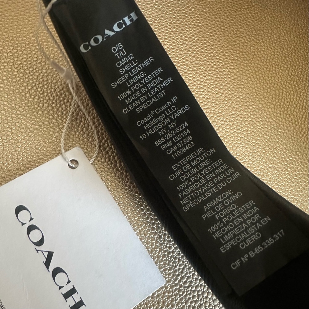 NEW IN BOX Coach Leather Headband - Picture 11 of 13
